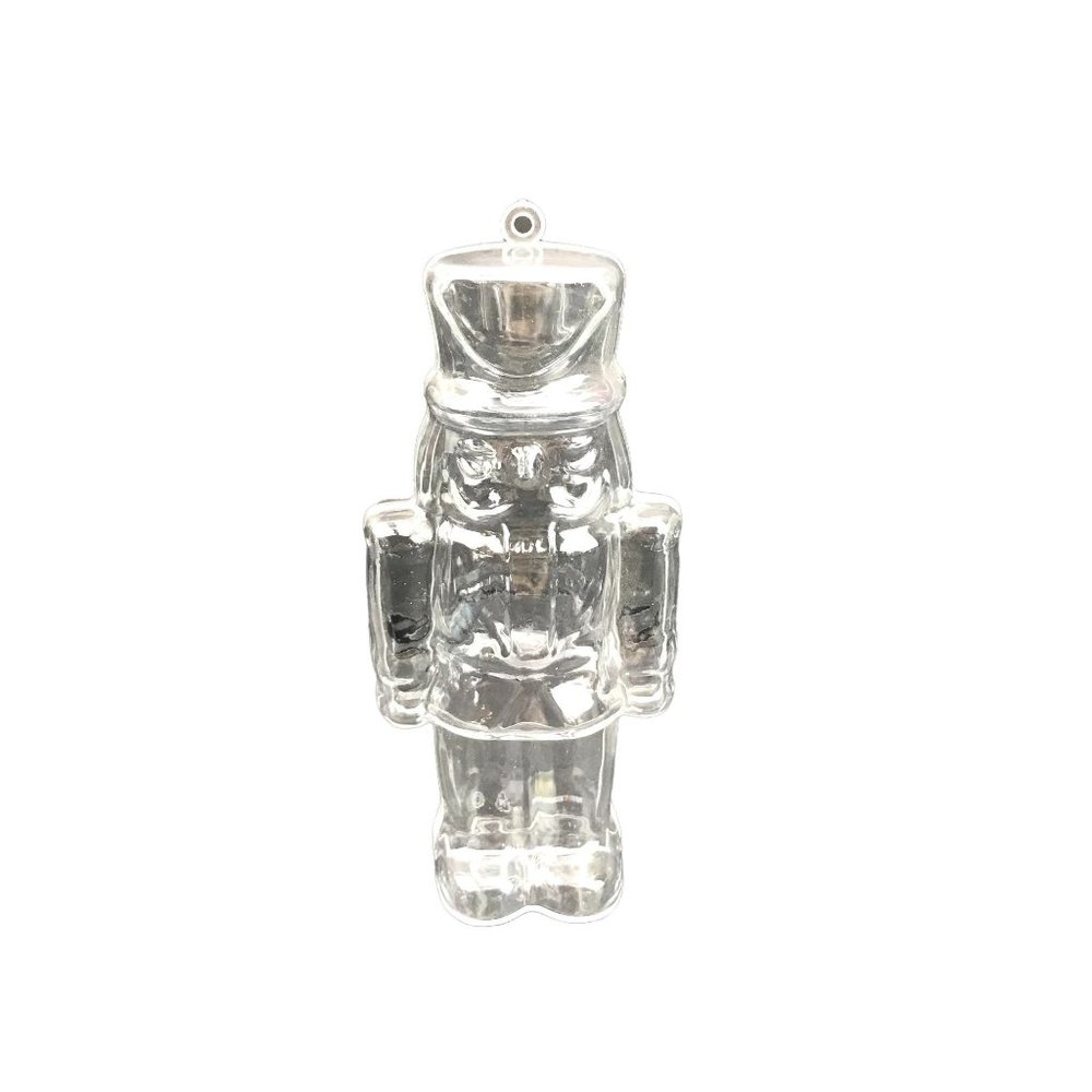 Clear Plastic Toy Soldier Christmas Tree Hanging Ornament Craft 5.25"